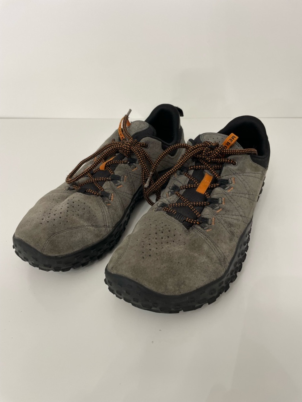 Merrell Men's Wrapt Barefoot Granite Gray Low Top Trail Hiking Sneakers, Size 12